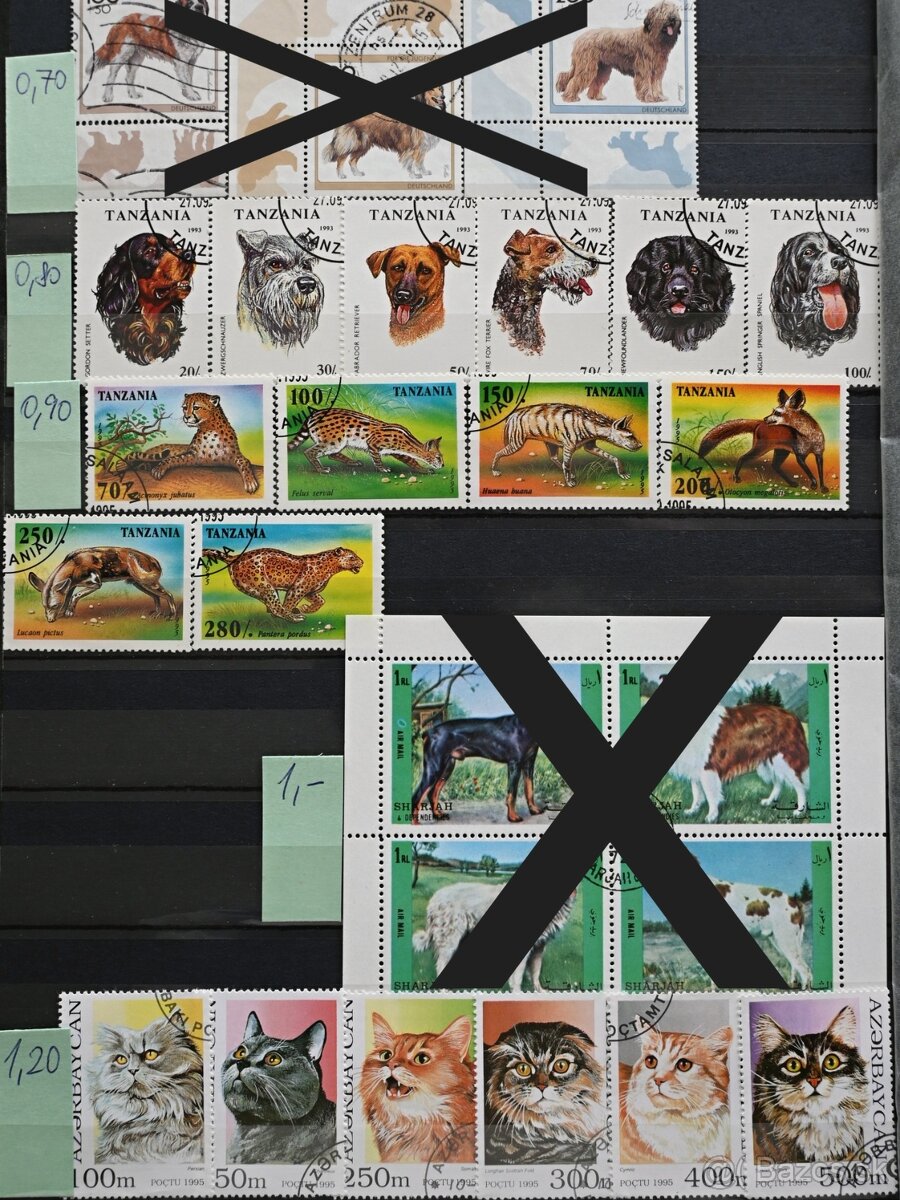 Známky - fauna - psy a mačky - 3