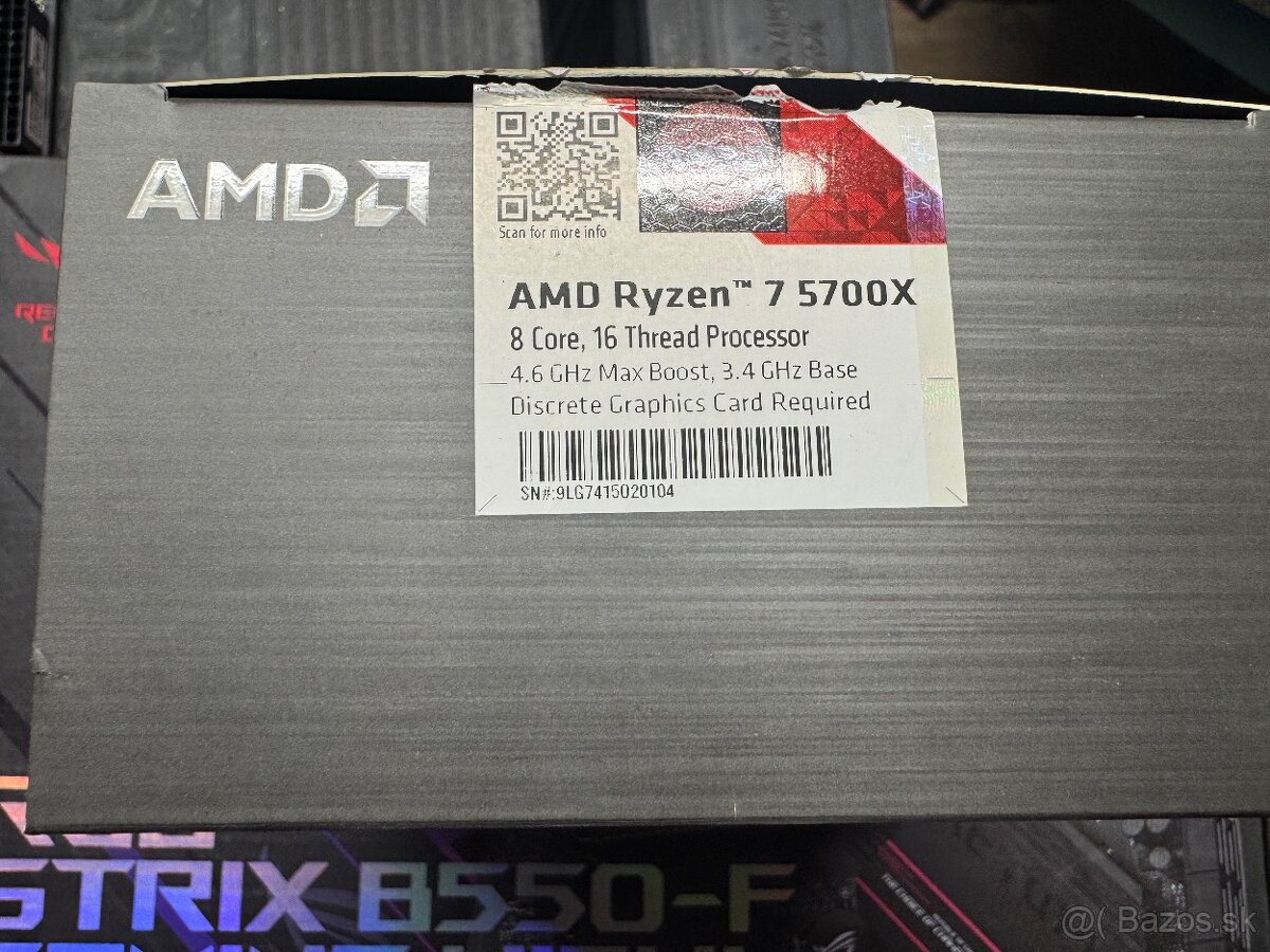 Asus Rog Strix B550-F Gaming wi-fi ii+Ryzen7 5700x+Ddr4 16g - 3