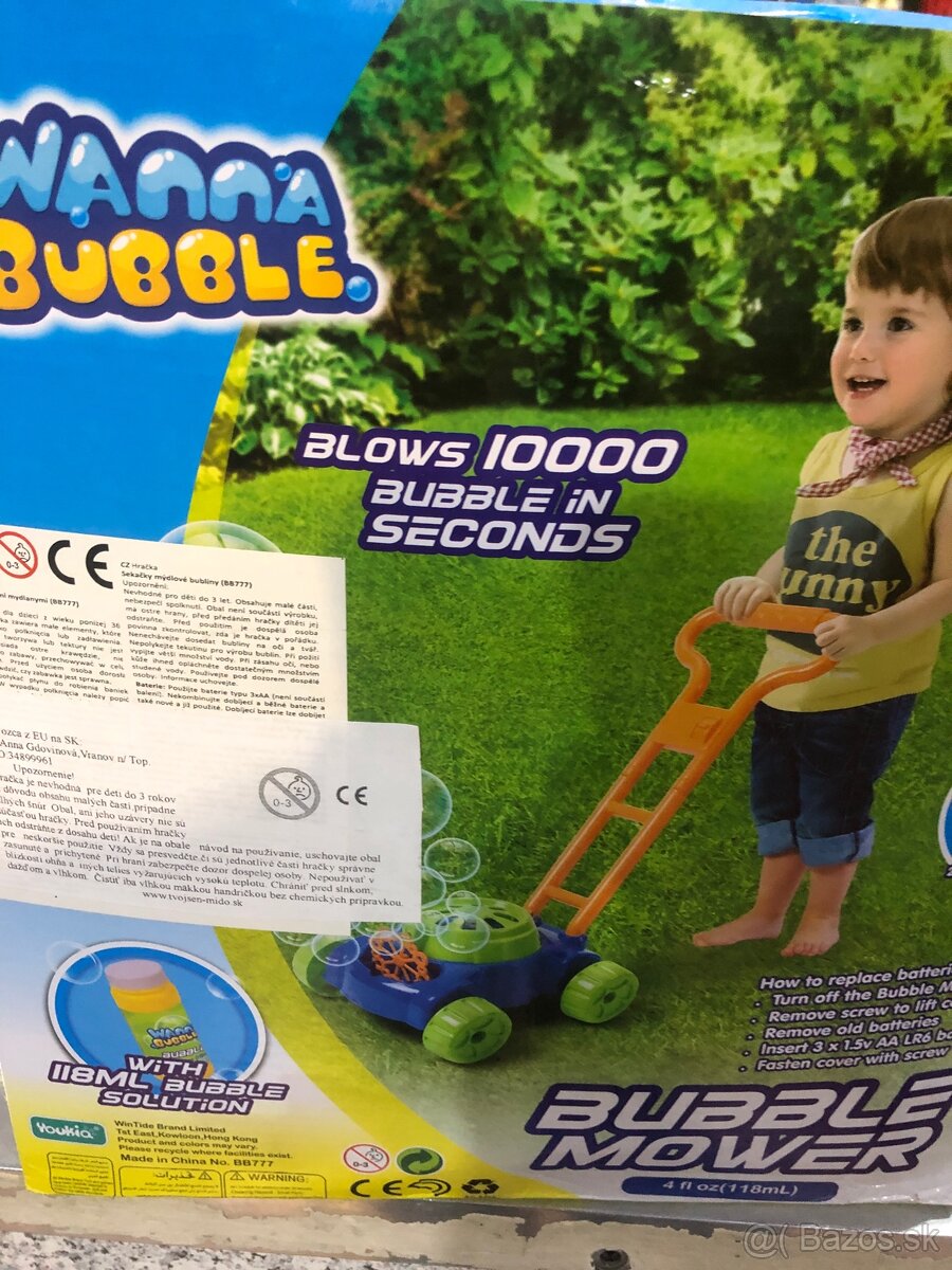 Kosačka s bublifukom na baterky - 3