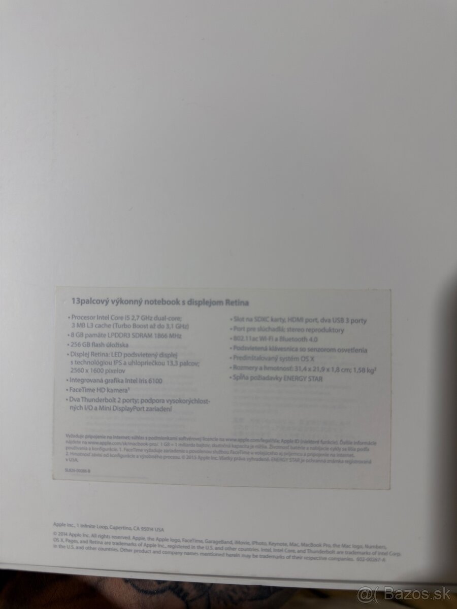 Predám Apple Macbook Pro 13” mid 2014 - 3