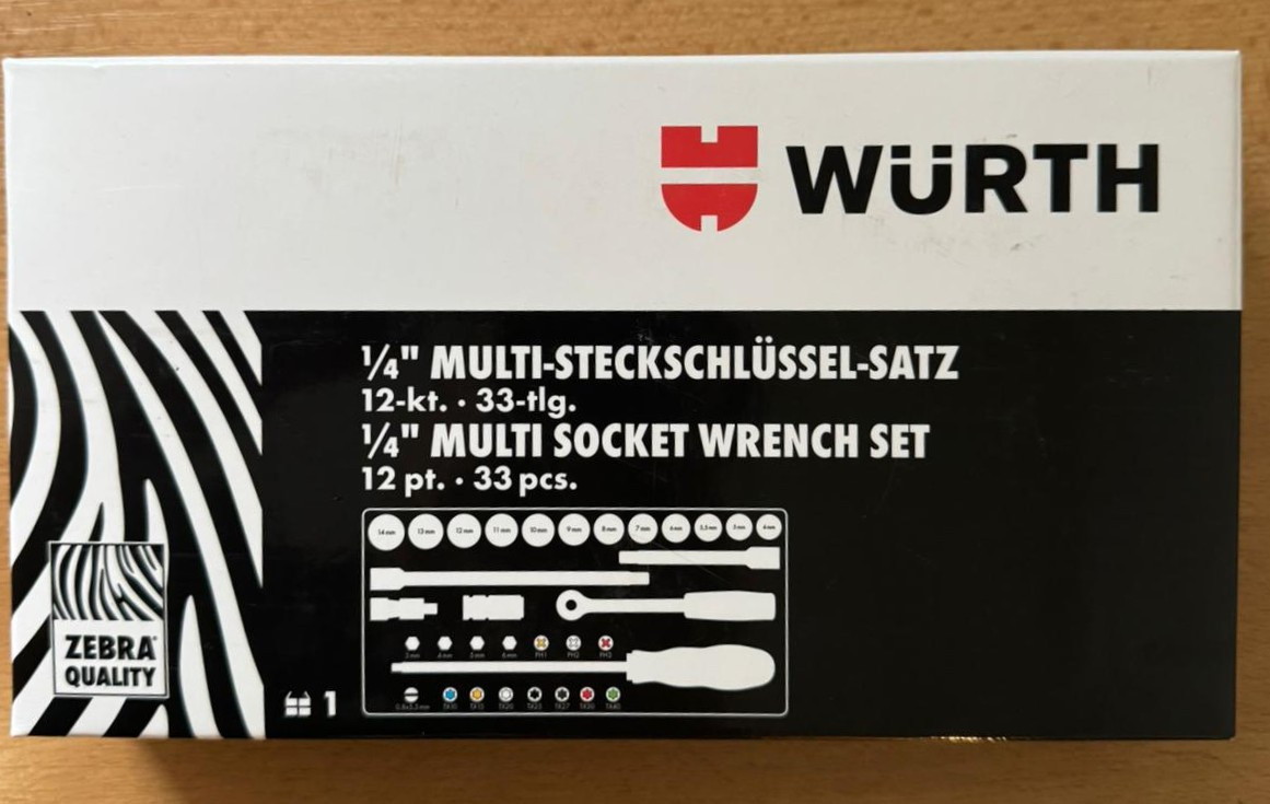 WURTH SADA MULTIPROFILOVÝCH KĽÚČOV 1/4″ 33 ks - 3