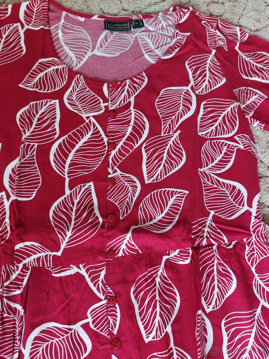 Letné bordové šaty - 3