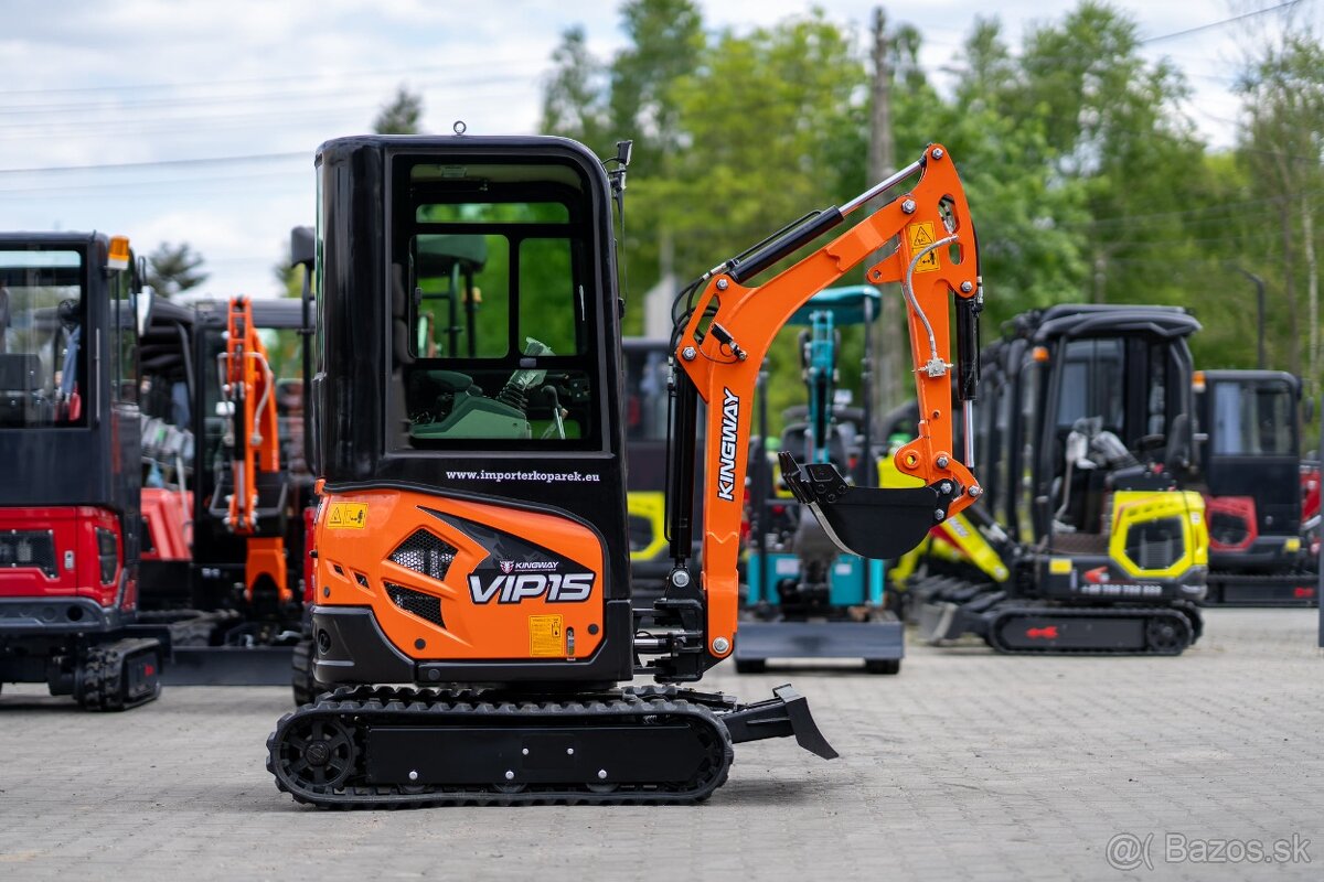 Minibager VIP15 s kabinou – Silný stroj s plným komfortem - 3