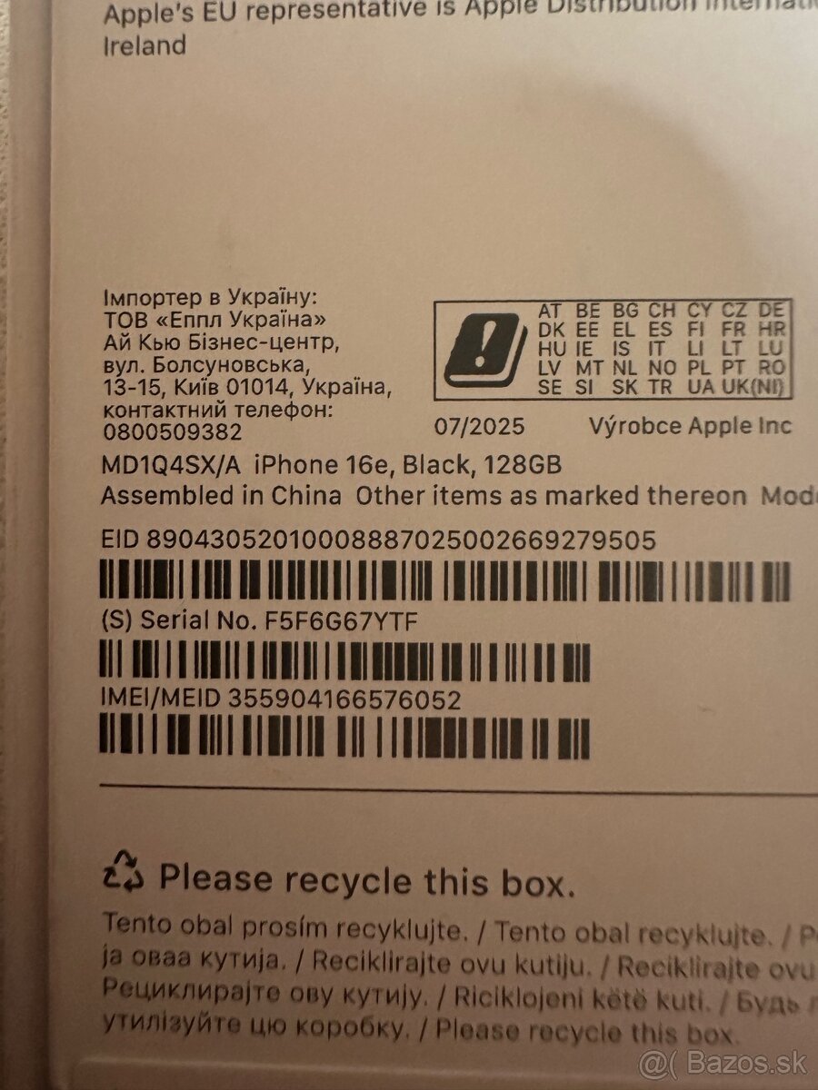 iPhone 16 e 128 gb - AKO NOVÝ -100% Batéria - 3