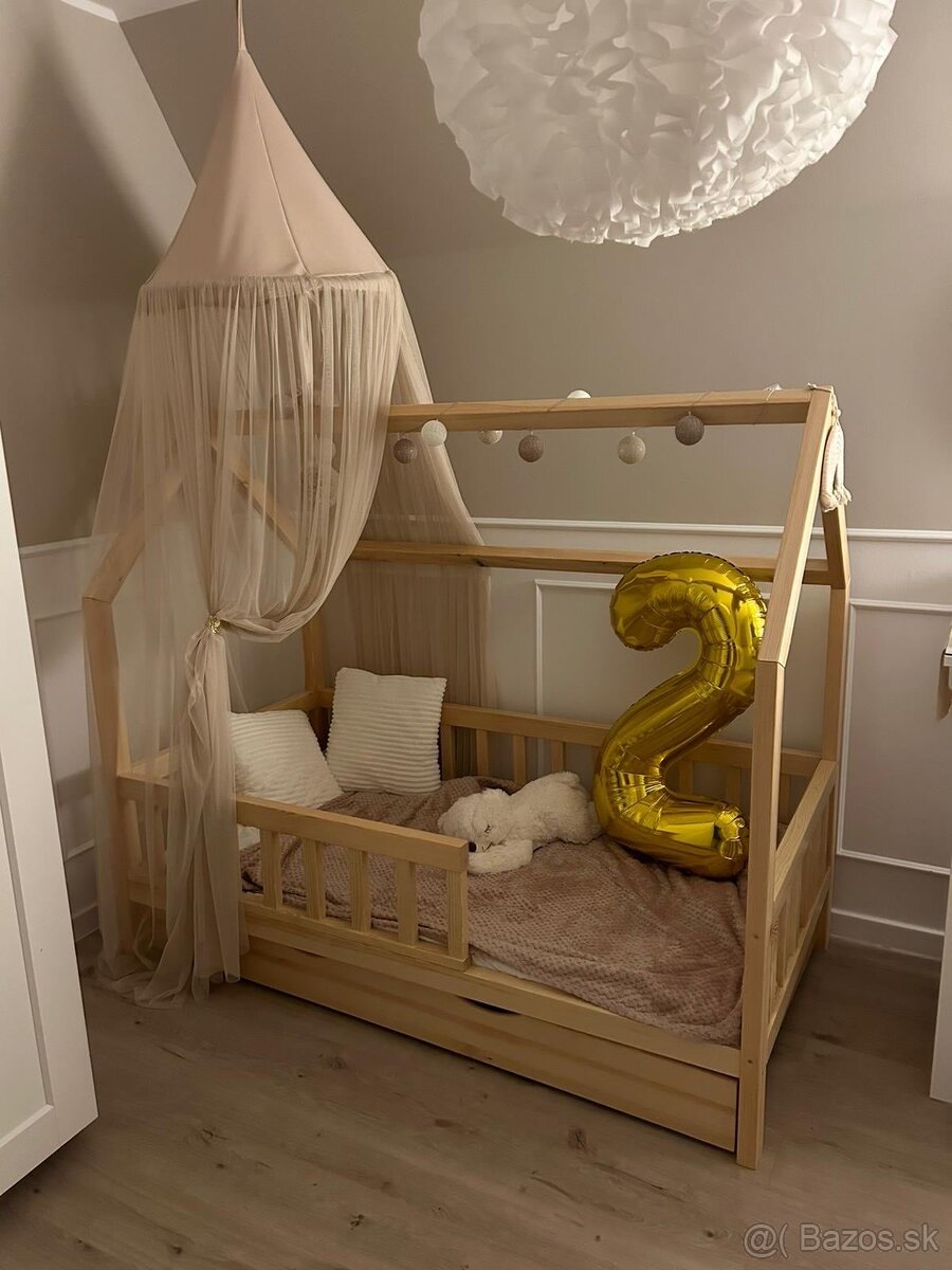 Masívna detská domčeková posteľ - 3