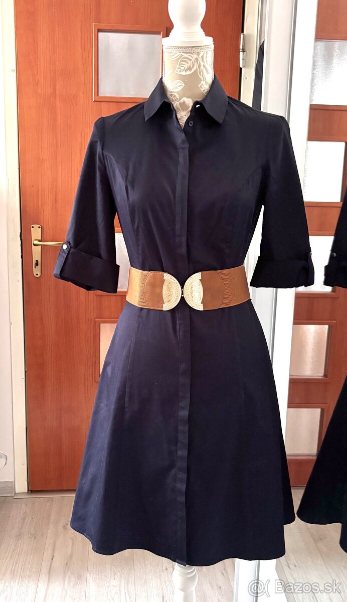 Tmavomodré šaty Orsay - 3