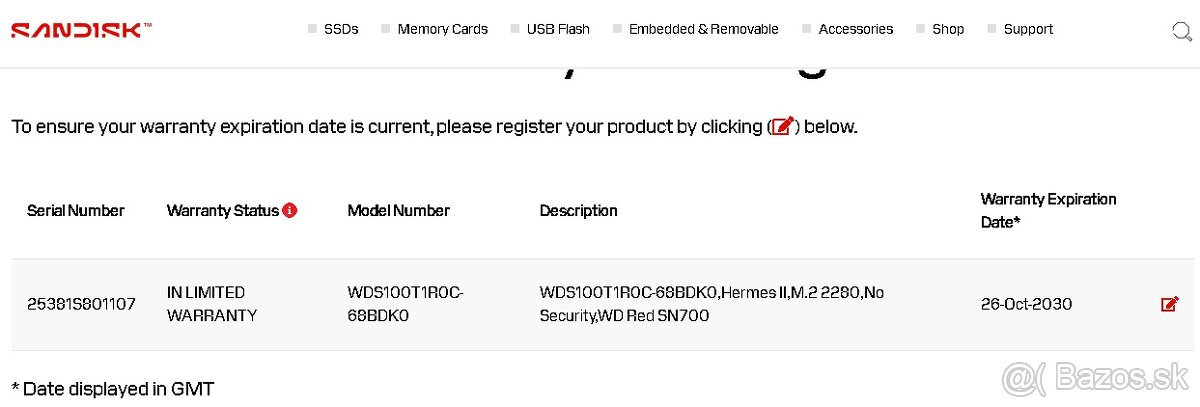 Predám SSD 1TB WD Red SN700 M.2 NVMe - 3
