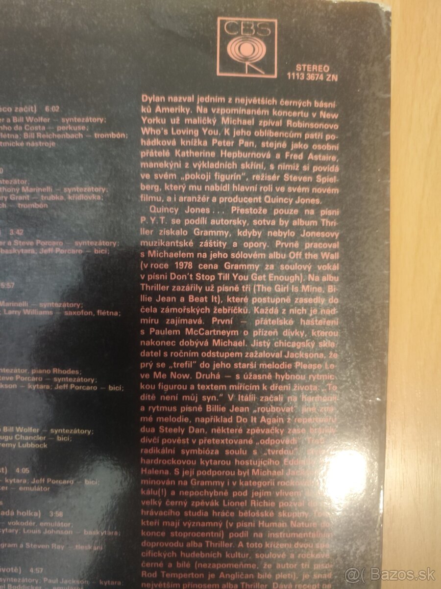LP platňa - Michael Jackson Thriller - 3