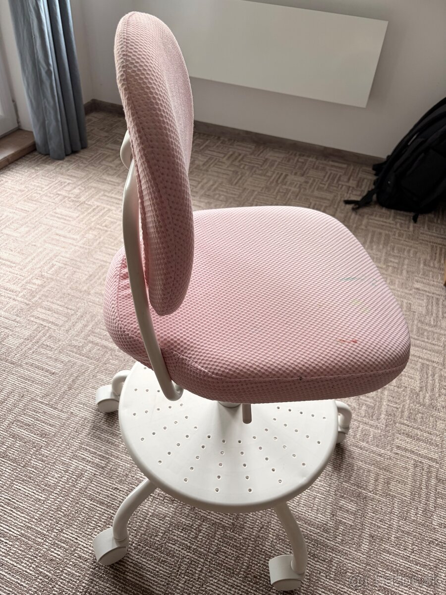 Predám detskú stoličku IKEA VIMUND – svetloružová - 3