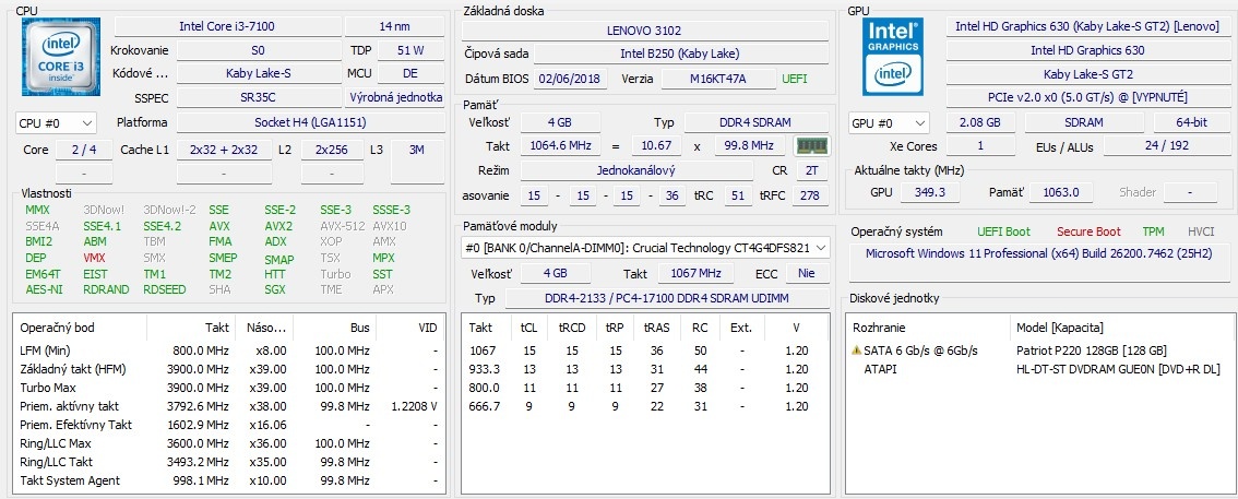 Intel i3 7100, 4GB RAM DDR4, WIN11Pro - 3