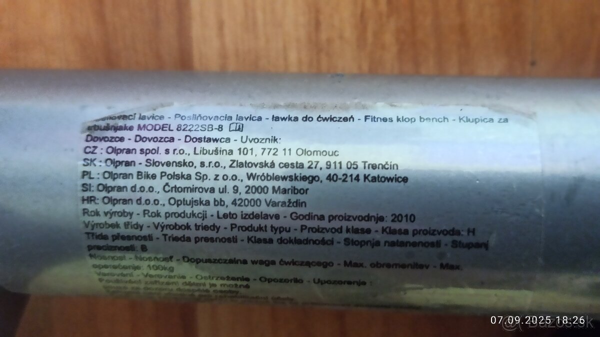 Posilňovacia lavica OLPRAN - 3