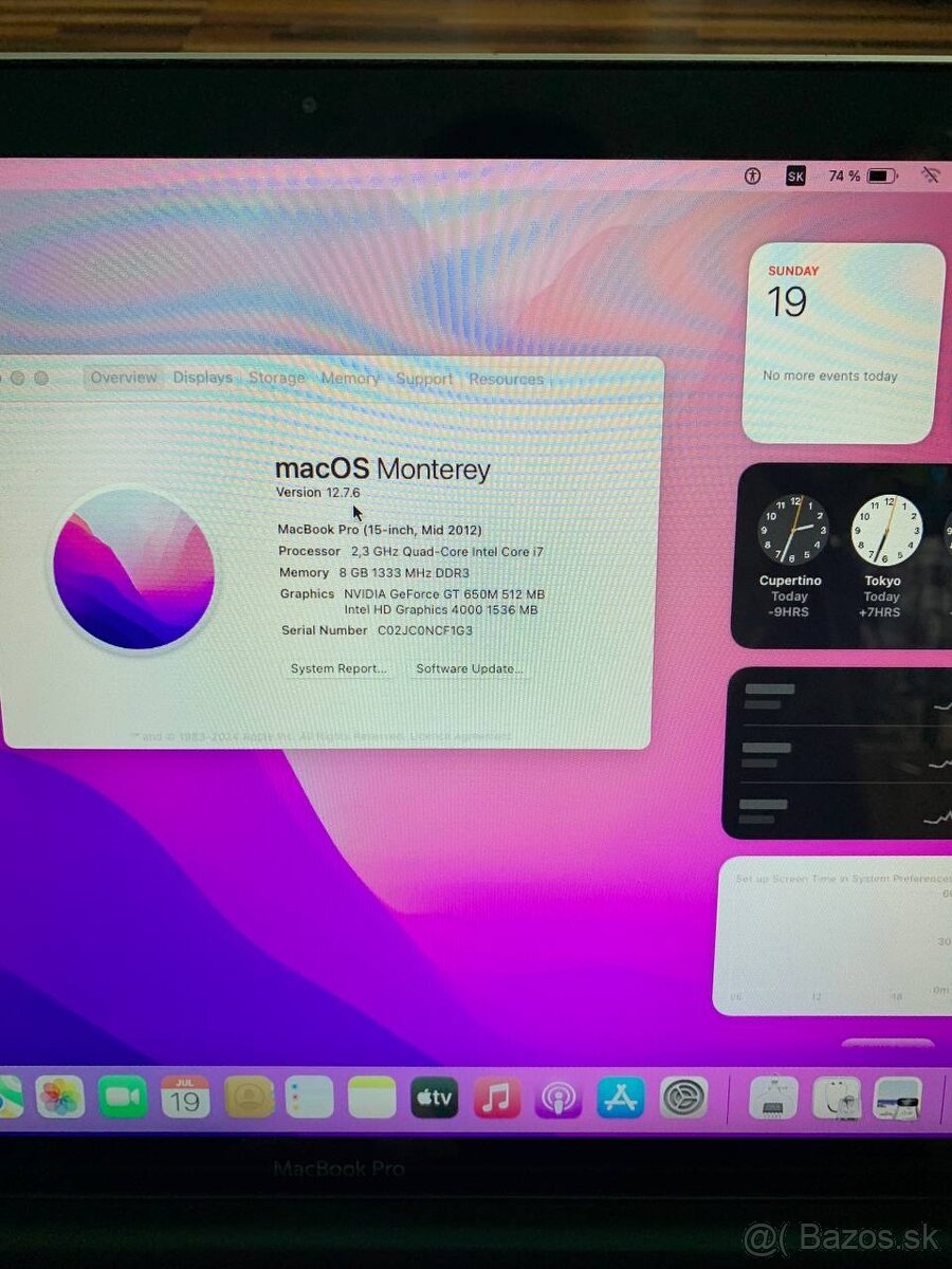-- Predám Apple MacBook Pro 15 A1286 -- - 3