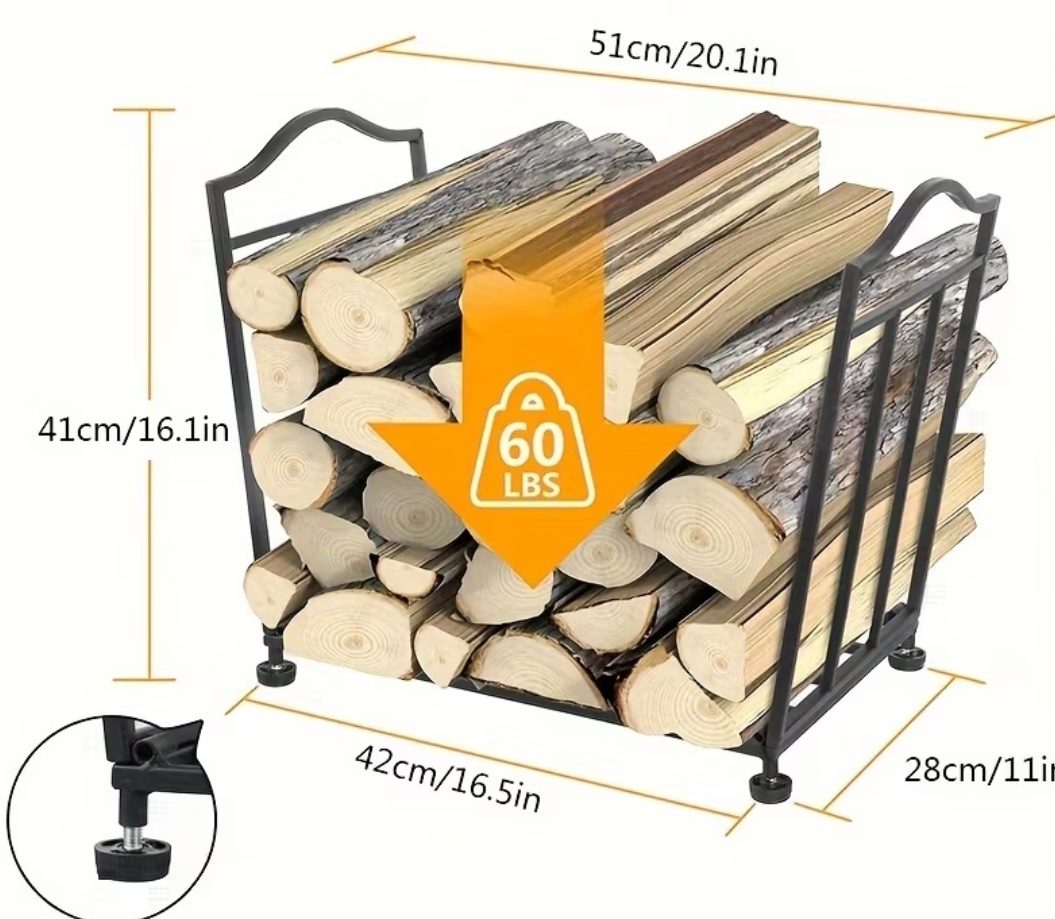 Stojan na drevo skladací kovový - 3