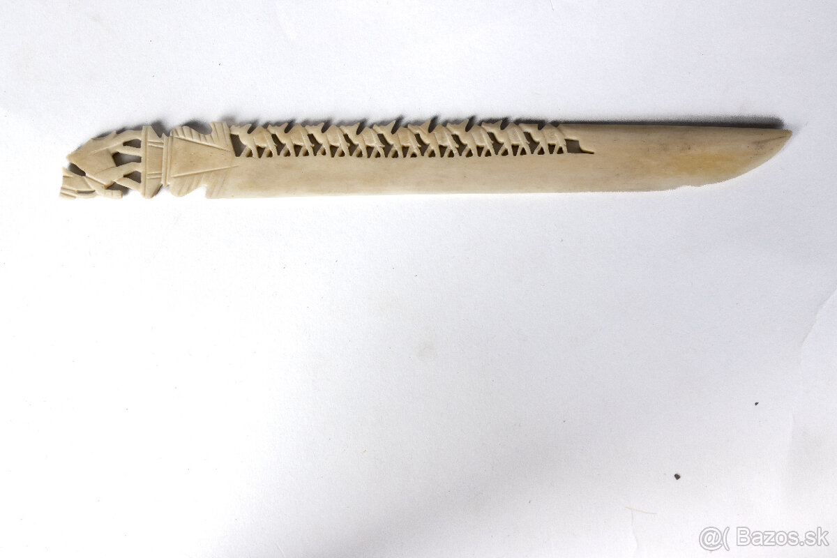 Starožitný otvárač na listy zo slonoviny - 3