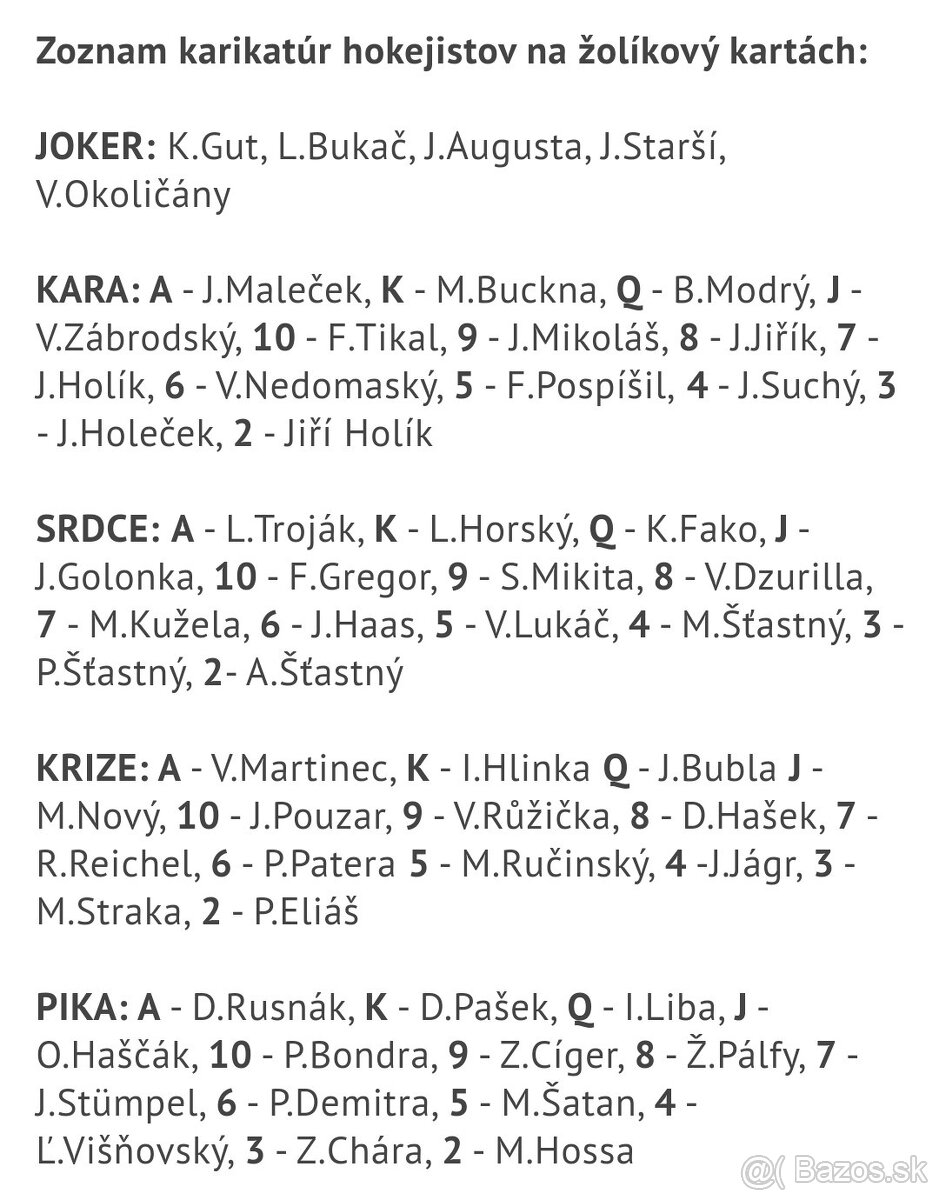 Žolíkove karty Hokej - 3