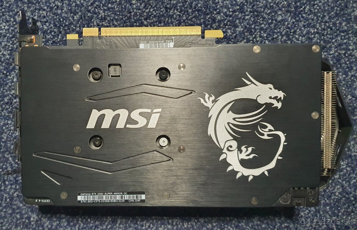 MSI GeForce RTX 2060 Super Armor OC 8GB DDR6 - 3