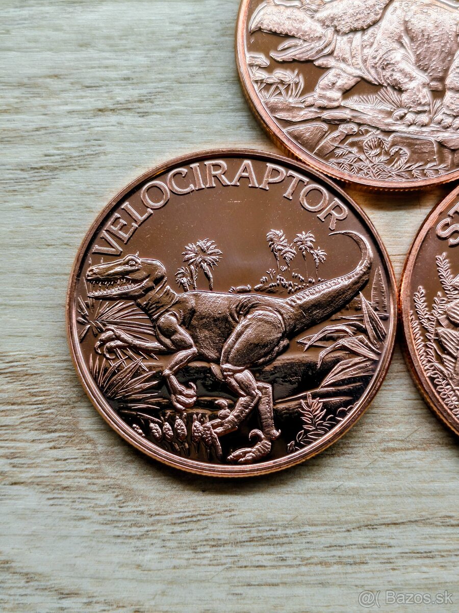 Medené investičné zliatky DINOSAURY - 3