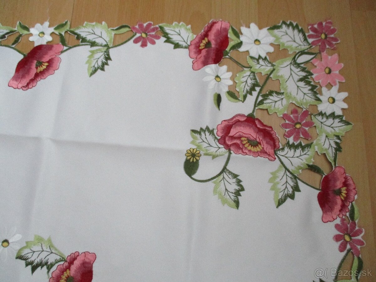 starožitnú vyšívanú dečku - obrus / 52 / - 3