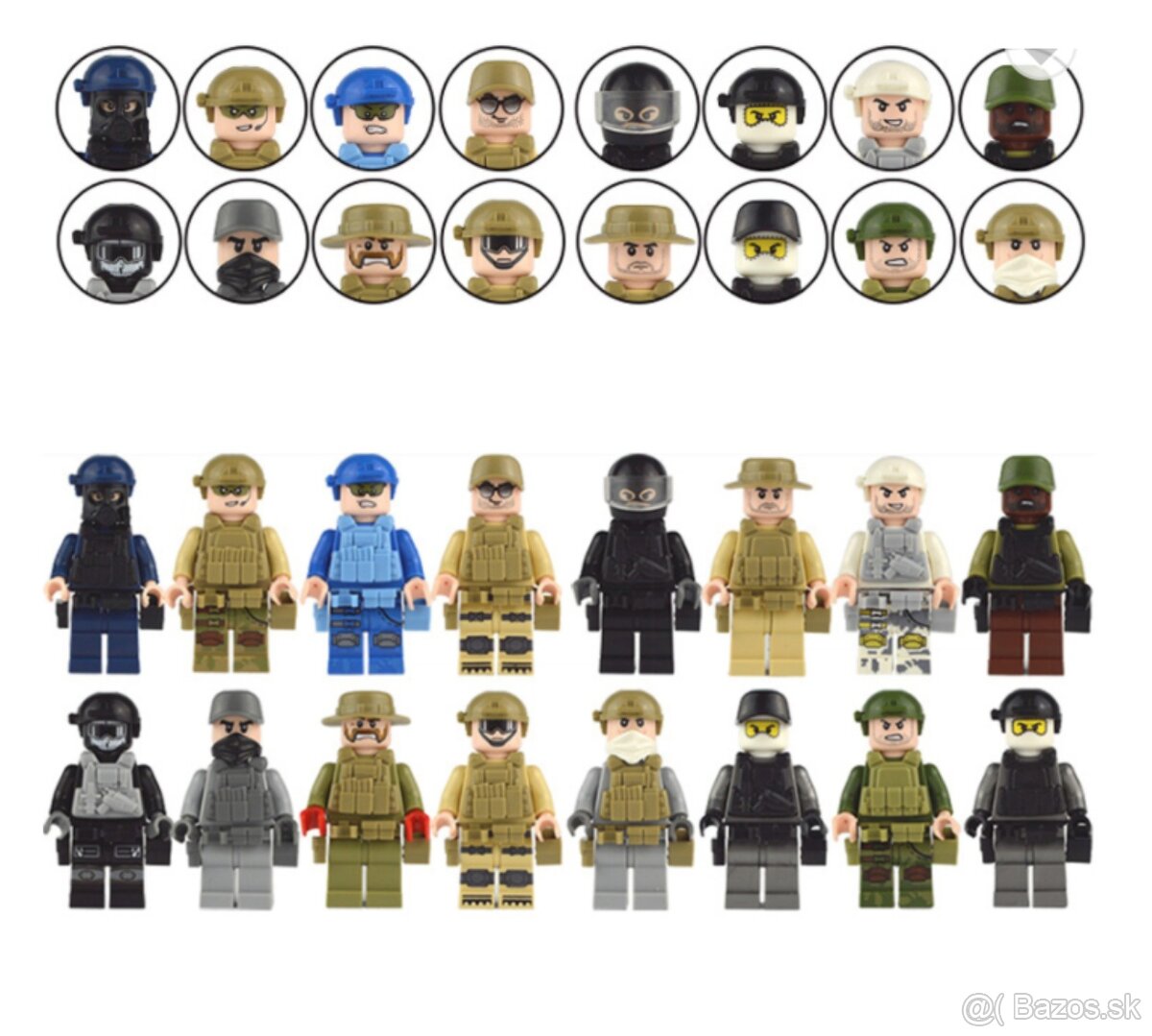 Rôzne sety vojakov 3 + doplnky - typ lego - nové - 3