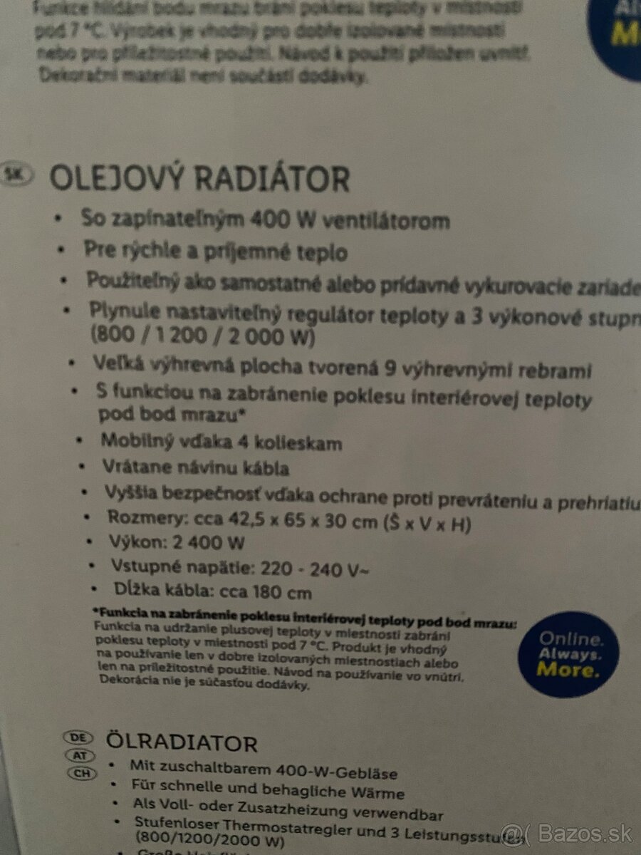 Olejovy elektricky radiator - 3
