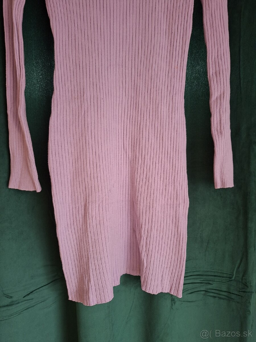 Fialové dlhé šaty, S - 3