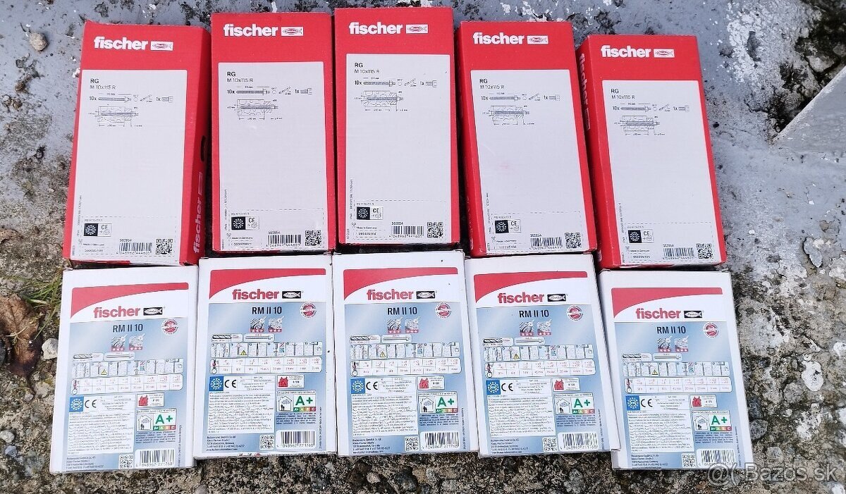 Chemická kotva Fischer RM II 10 + kotevná skrutka M10x115 - 3