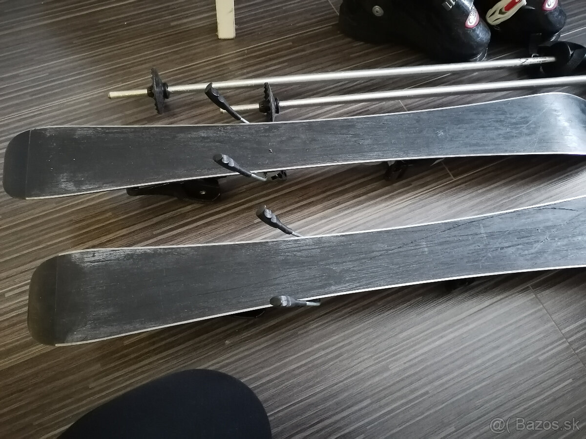 Detské lyže + lyžiarky + palice - 3