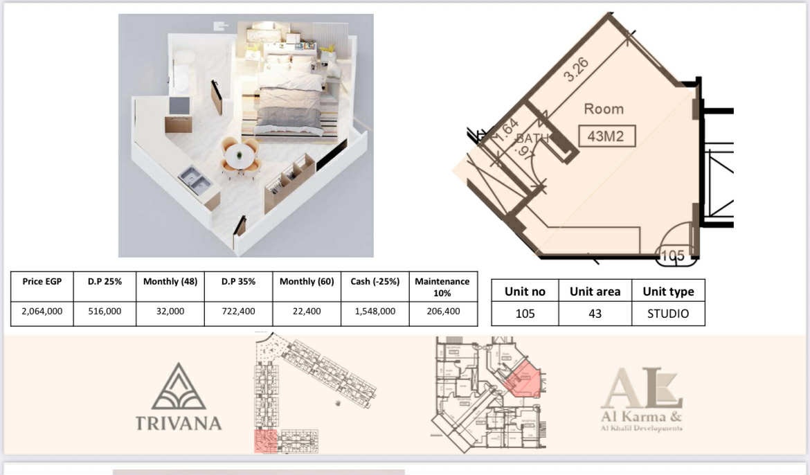 Studio rezort Trivana Hurghada Egypt - 3