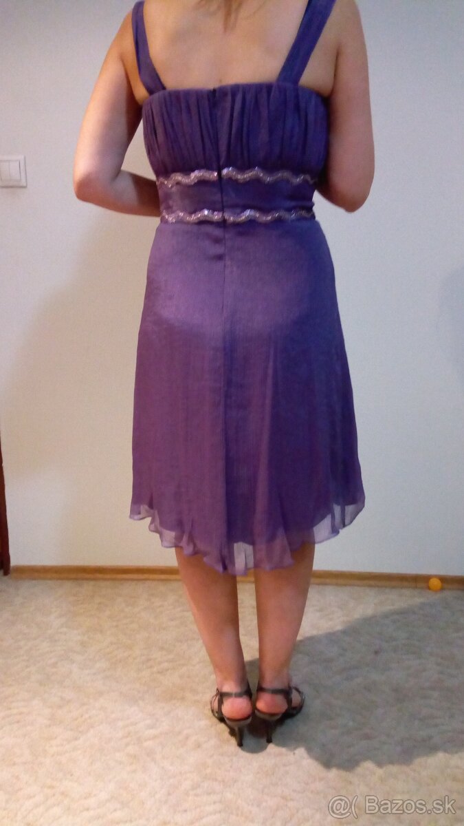 fialové spoločenské šaty - 3