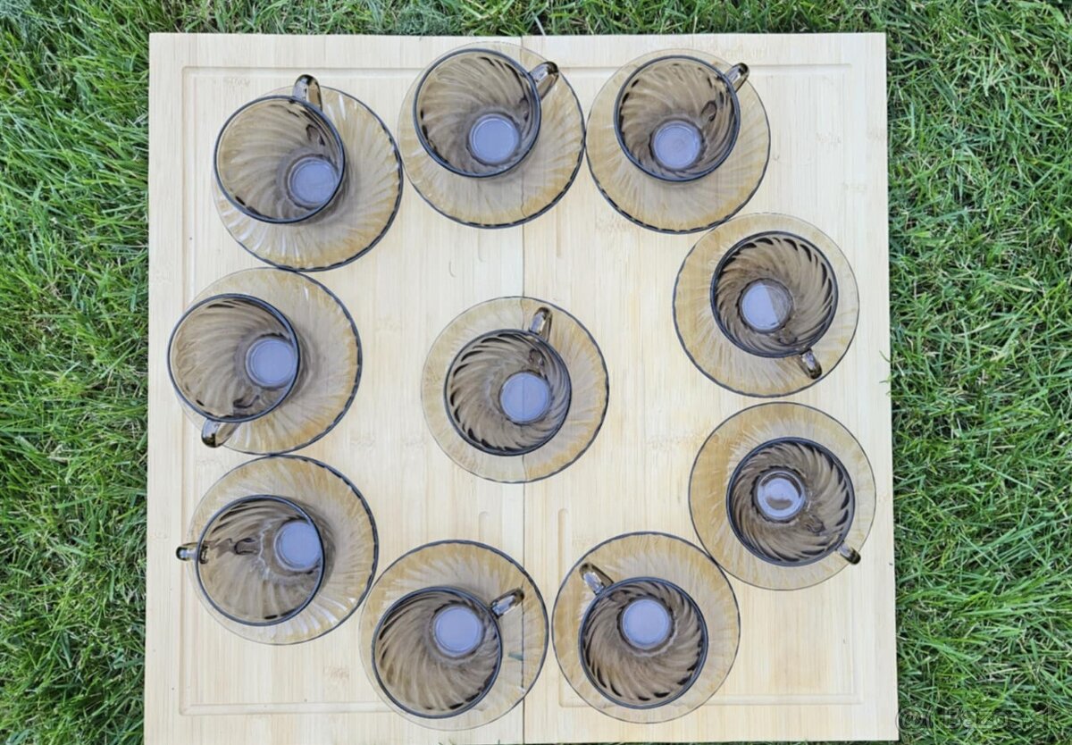 Vintage šálky s podšálkami Arcoroc France (10+10=10 párov) - 3