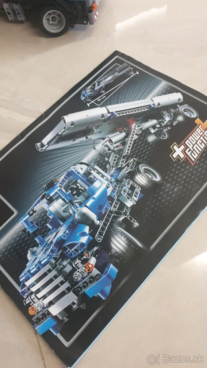 Skladačka- Nákladný voz s kontajnerom na chlp rovnake s lego - 3