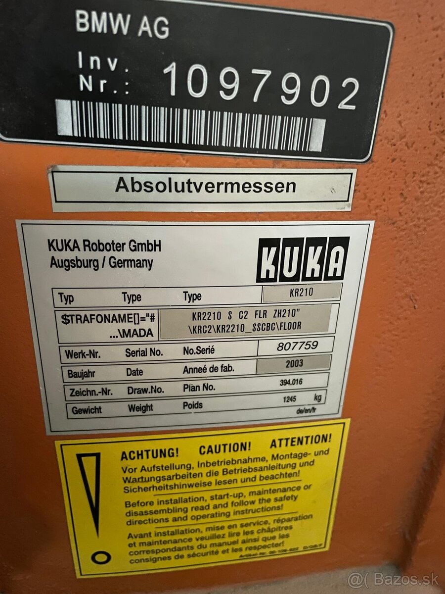 Predam robot KUKA KR 210 - 3
