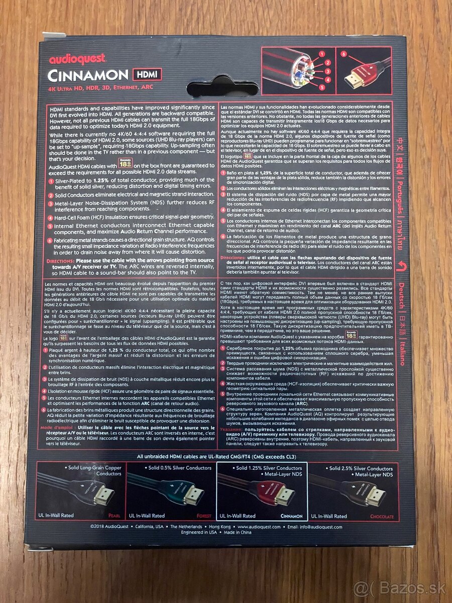 AUDIOQUEST HDMI Cinnamon 5 m - strieborný #ZLACNENÉ# - 3