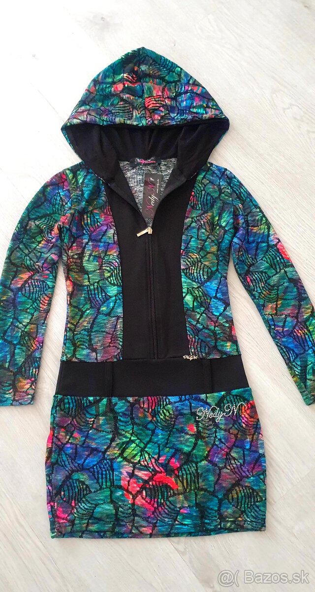 Šaty/tunika s kapucňou v.M - 3