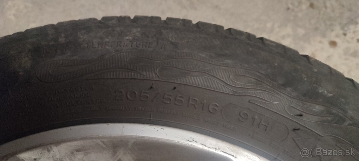 hliníkové disky s pneumatikami, jazdené R-16 opel - 3