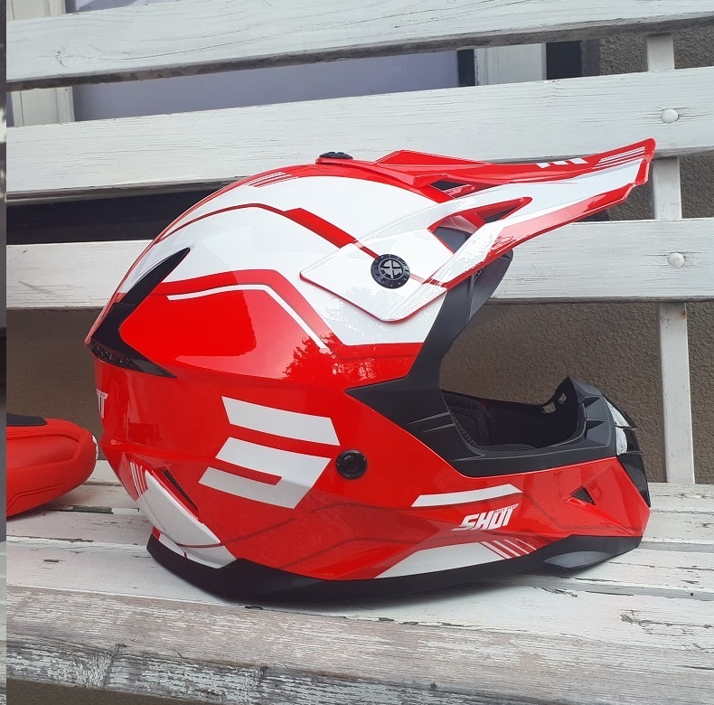 Prilba čižmy mx SHOT červené - 3