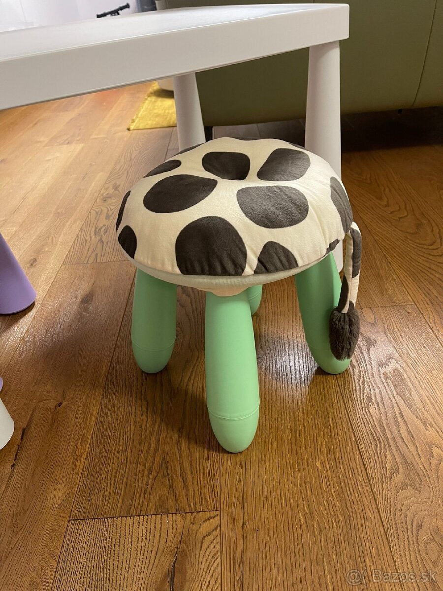 Detsky nový IKEA stolík, stolička, taburet MAMMUT - 3