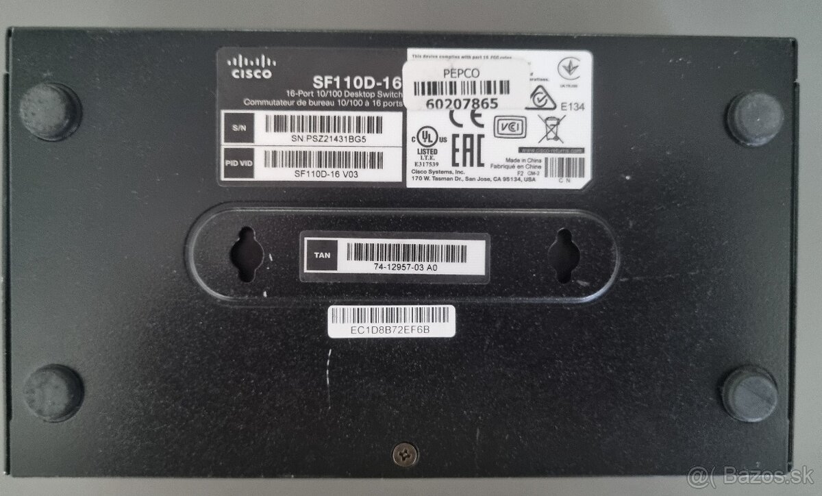 5x malý cisco switch 100Mbit 16 portov | SF11OD-16 - 3