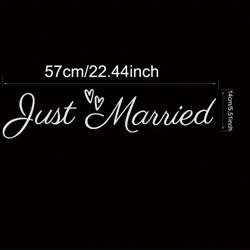 Nálepka na auto " Just Married " - 3