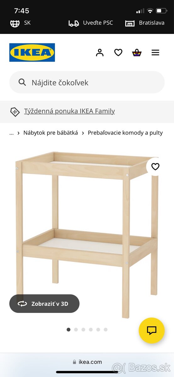 Prebaľovací pult IKEA + prebaľovacia podložka - 3