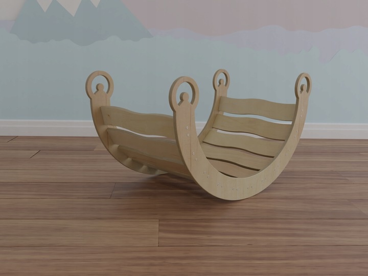 Montessori hojdačka s pultíkom na hranie - 3