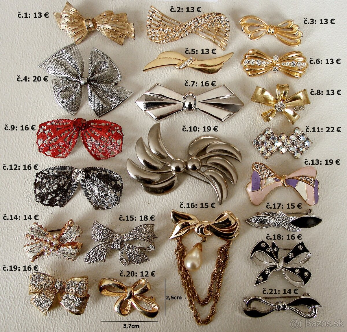 Starožitné a retro brošne - mašle - 3