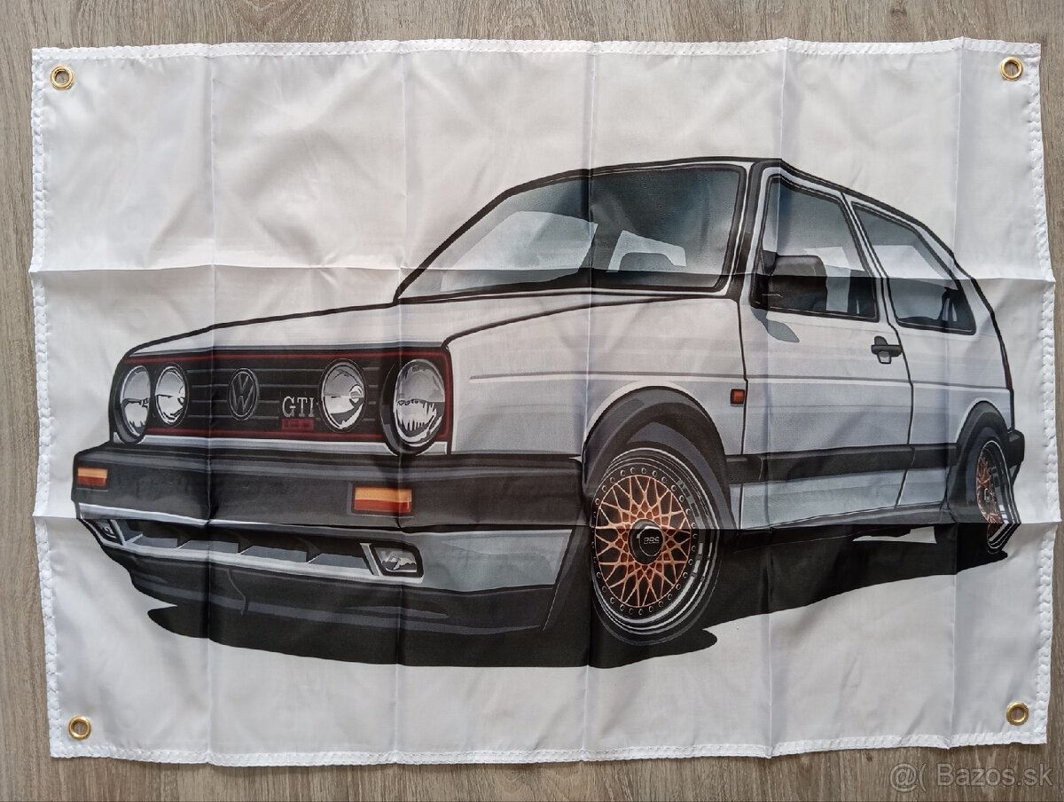 Vlajky VW Golf Mk1, Mk2, Mk3,GTI,G60 rallye ,VR6 - 3