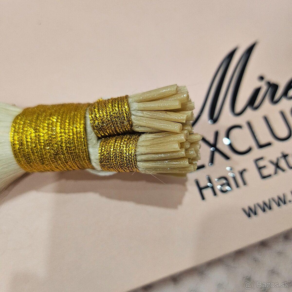 🖤 Mireze – I Tip predĺženie vlasov #60 Platinová blond - 3