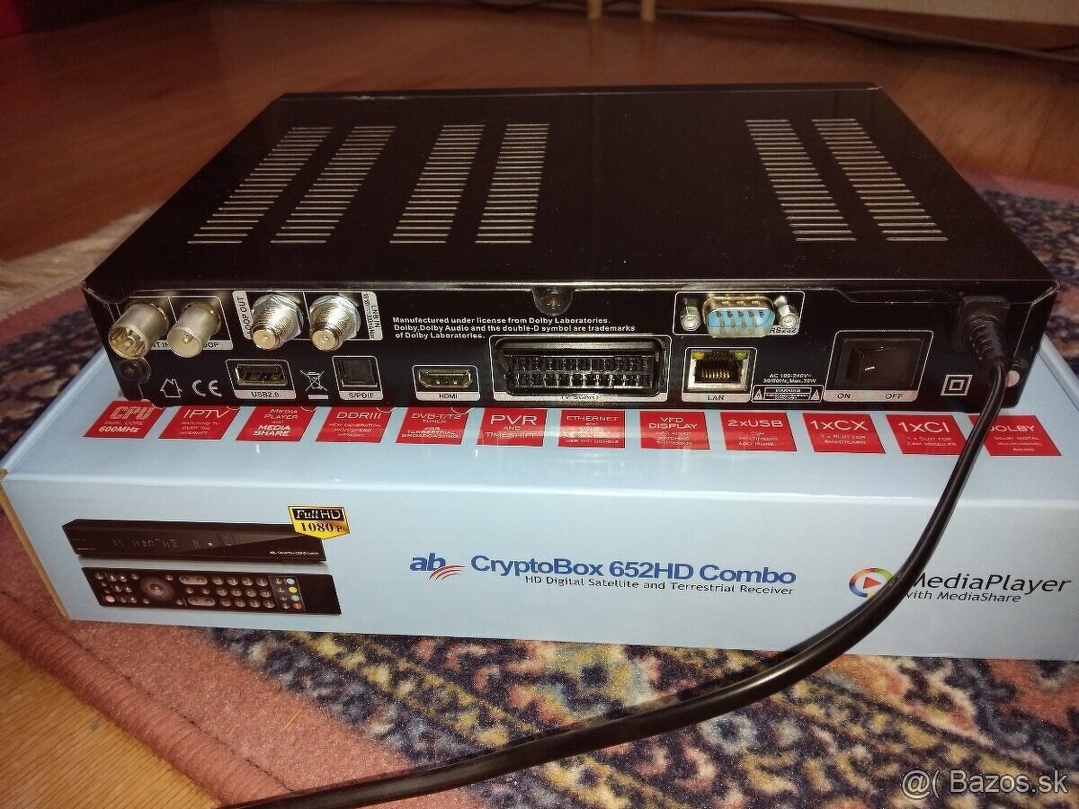 ab cryptobox 652 hd combo+antena zadarmo - 3