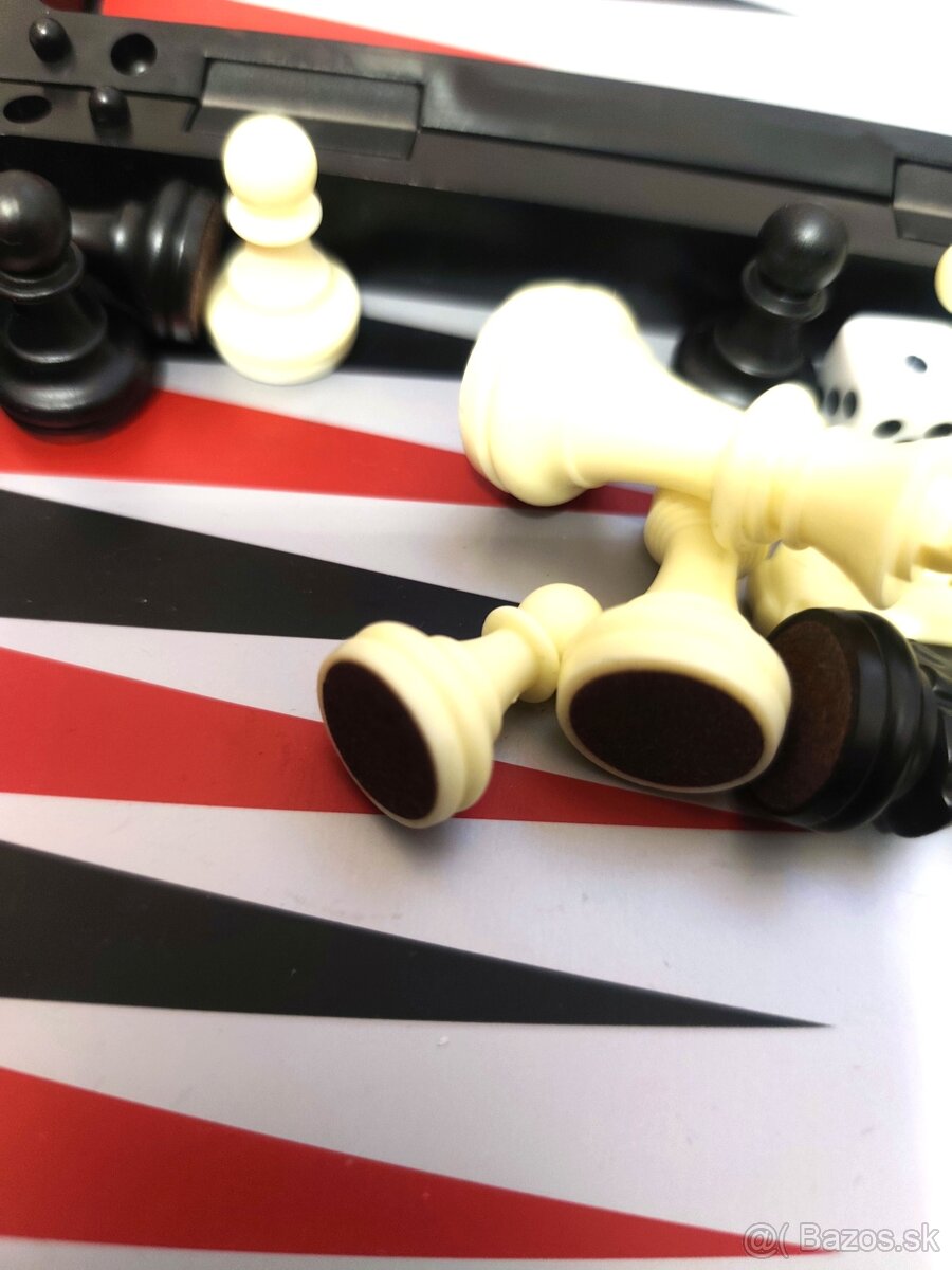 NOVý MAGNETIC.ŠACH 3 HRY V1+DÁMA+BACKGAMON+ZDARMA SAMOLEPKY - 3