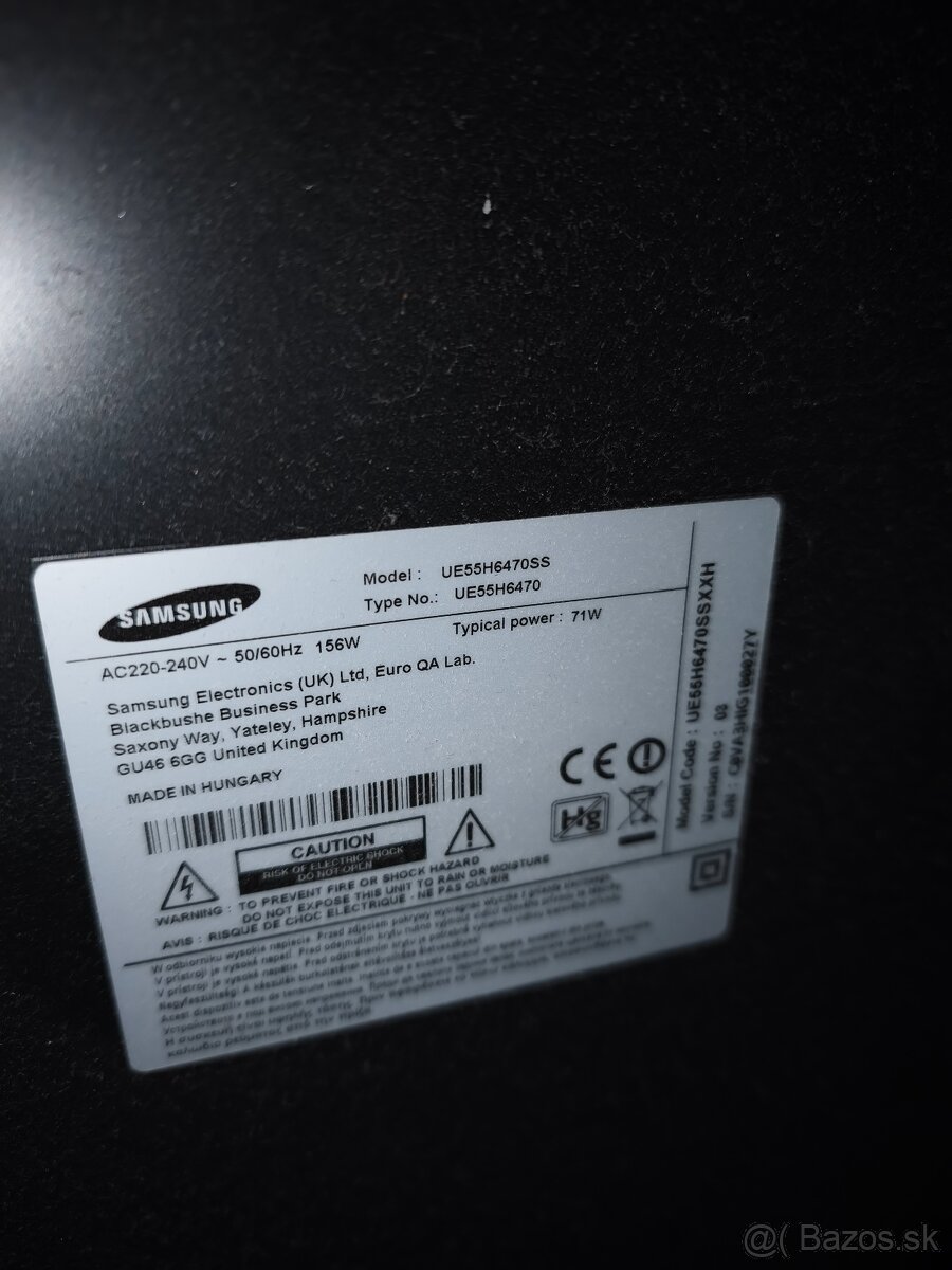 Predám Smart tv 3D Samsung 55"-139cm - 3