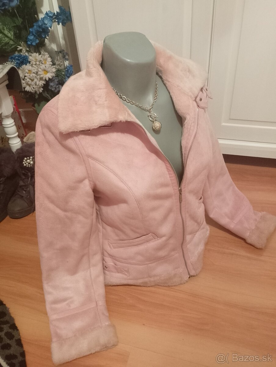 Ružový kabátik M - 3