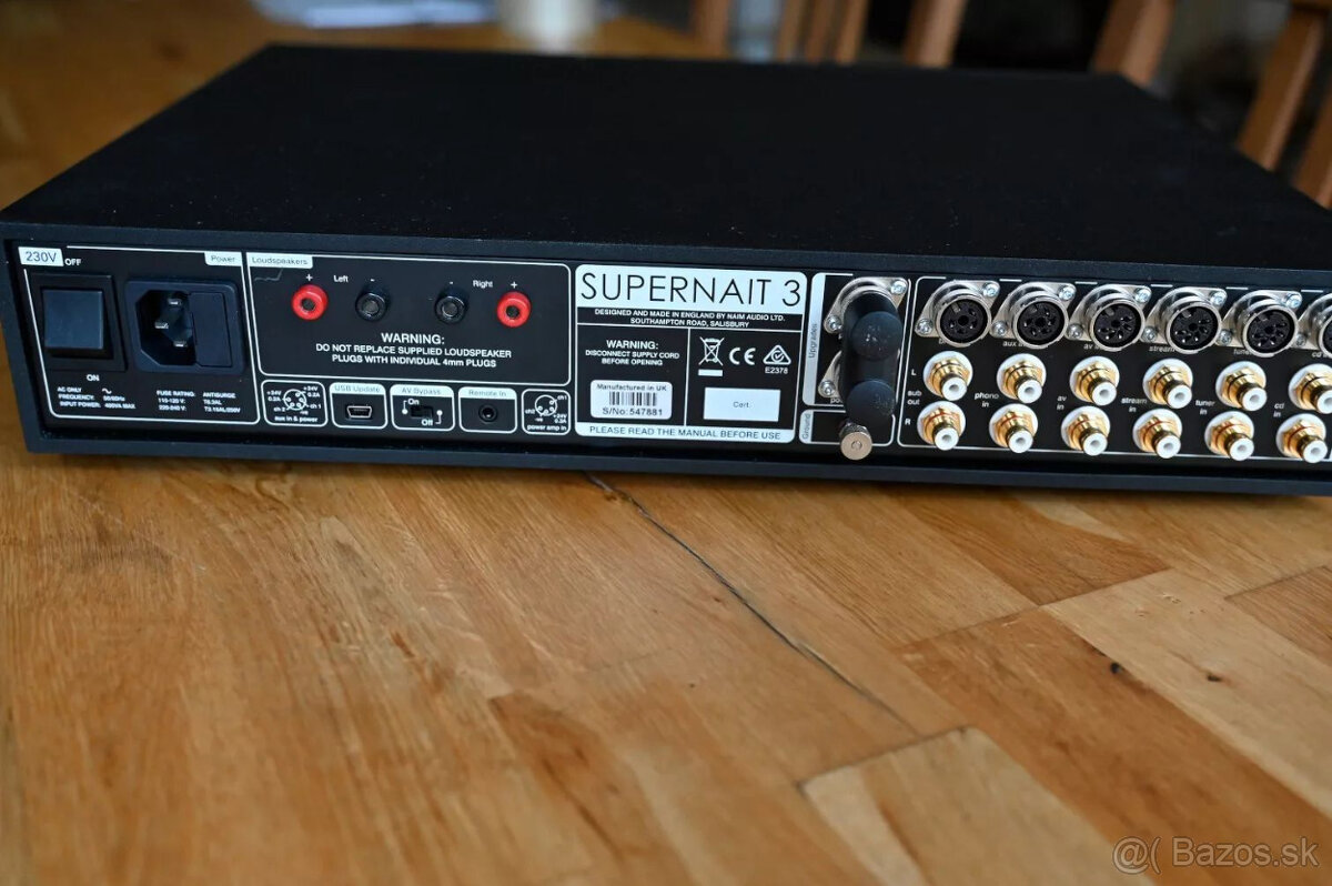 Integrovaný zosilňovač Naim SUPERNAIT 3, čierny, špičkový - 3