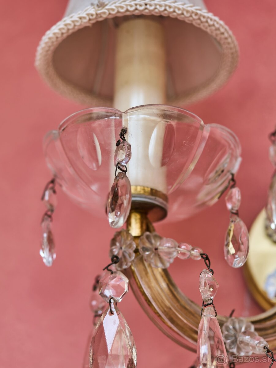 Dvojramenná tereziánska nástenná lampa / aplika - 3